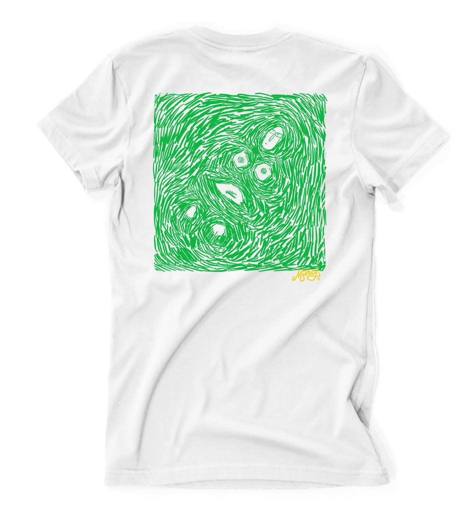 Floating points tee on white