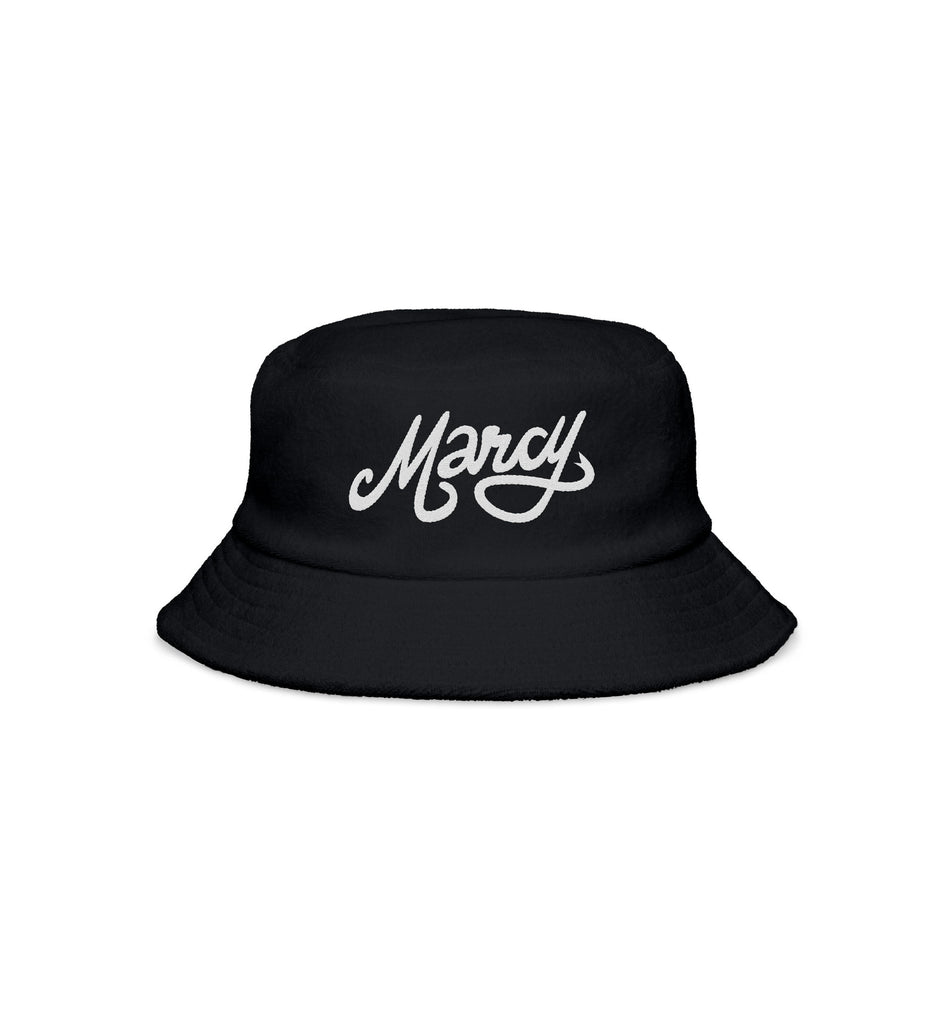 Marcy classic terry cloth bucket hat on black