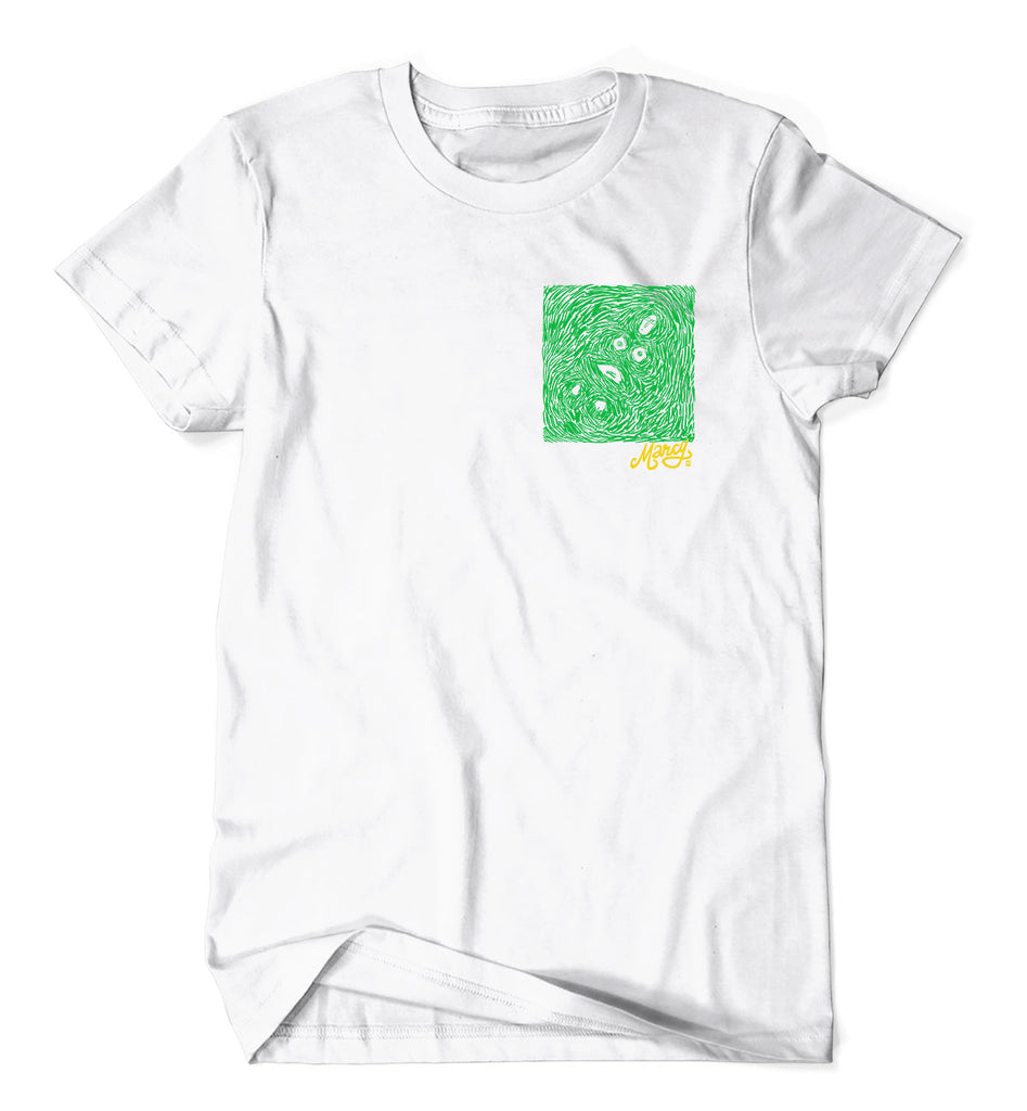 Floating points tee on white